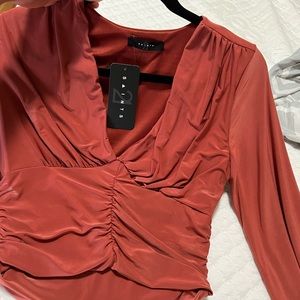 Burnt orange top perfect for a date night
